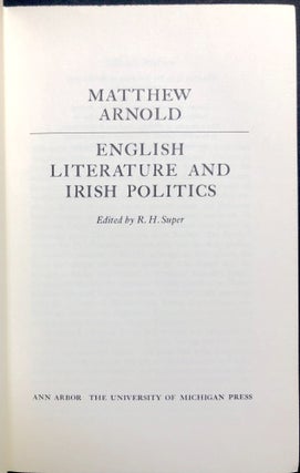 English Literature and Irish Politics, edited by R. H. Siper, Vol. IX of the Complete Prose Works