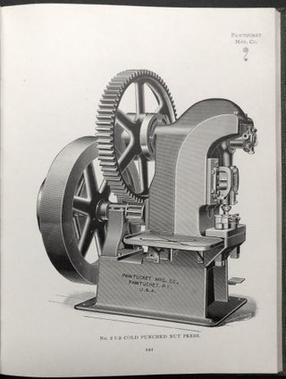 Descriptive Illustrated Catalogue Number Two (1904), Pawtucket Mfg. Co. Machinery Department, manufacturers of a full line of boolt and cold punched nut machinery