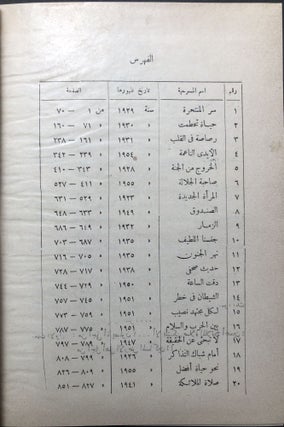 al-Masrah al-Munawwa' 1923-1955 / Selected Plays 1923-1955 - in Arabic