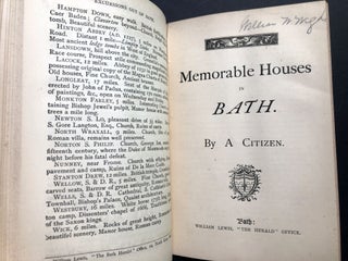 The Visitor's Guide to the Beauties of Bath...Memorable Houses in Bath (by a Citizen)
