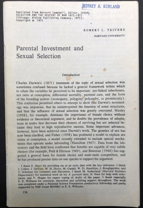 Item #H23924 Parental Investment and Sexual Selection. Robert L. Trivers