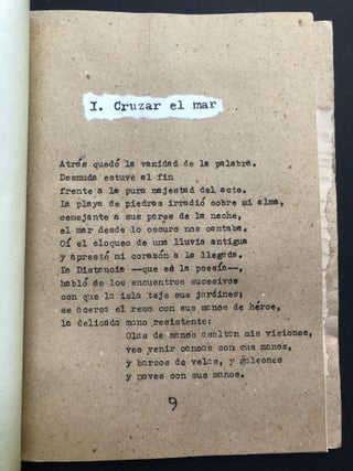 Navegacion -- Poesia -- limited edition Cuban handmade book
