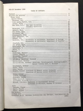 Drosophila Information Service (DIS) Bulletins 1936-1951