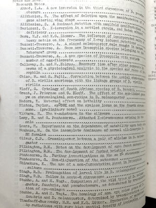 Drosophila Information Service (DIS) Bulletins 1936-1951