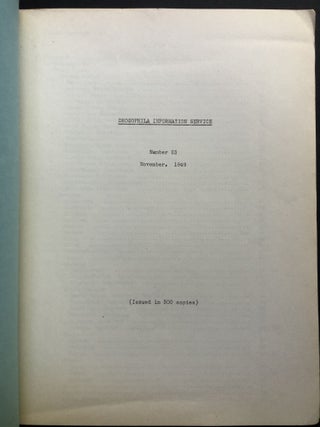 Drosophila Information Service (DIS) Bulletins 1936-1951