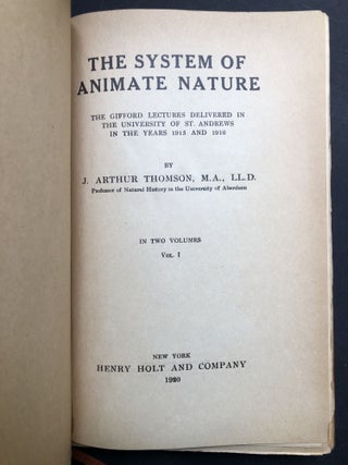 The System of Animate Nature, 2 volumes