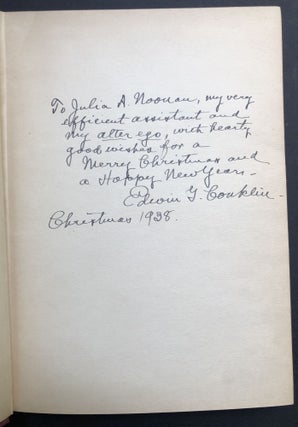 Heredity and the Environment in the development of men - inscribed to his secretary and assistant