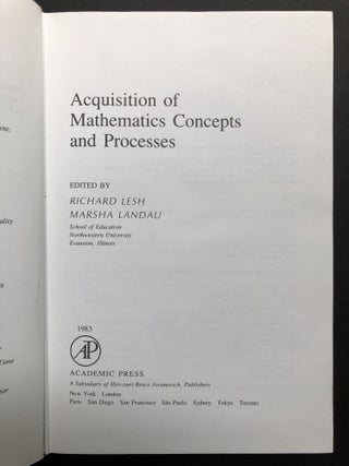 Acquisition of Mathematics Concepts and Processes
