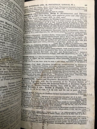 Bibliotheca Chemico-Mathematica, 5 volumes, with 2 volume original edition (1921), First Supplement (1932), Second Supplement, Vols. 1 & 2 (1937)