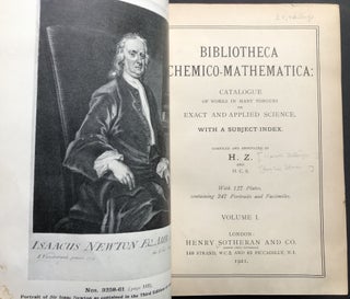Bibliotheca Chemico-Mathematica, 5 volumes, with 2 volume original edition (1921), First Supplement (1932), Second Supplement, Vols. 1 & 2 (1937)