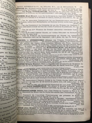 Bibliotheca Chemico-Mathematica, 5 volumes, with 2 volume original edition (1921), First Supplement (1932), Second Supplement, Vols. 1 & 2 (1937)