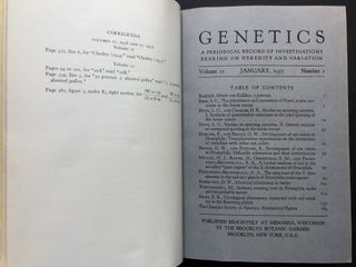 Bound volume of Genetics, Vol. 22 nos. 1-6, 1937