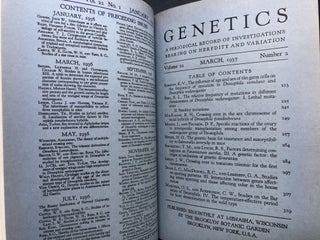 Bound volume of Genetics, Vol. 22 nos. 1-6, 1937