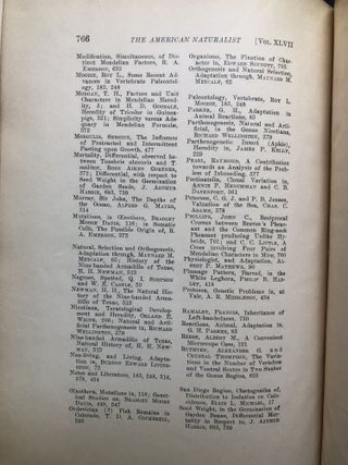 The American Naturalist, Vol. XLVII (47), 1913, bound volume