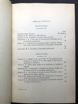 Bound volume of Genetics journal, Vol. 17, 1932