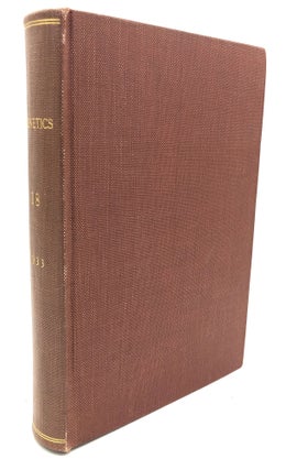 Item #H24452 Bound volume of Genetics journal, Vol. 18, 1933. D. F. Jones, N. P., Mildred Hoge...