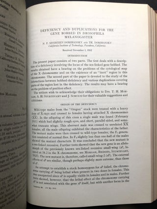 Bound volume of Genetics journal, Vol. 18, 1933