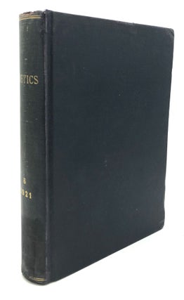 Item #H24453 Bound volume of Genetics journal, Vol. 6, 1921. Frieda Cobb, E. M. East, E. W....
