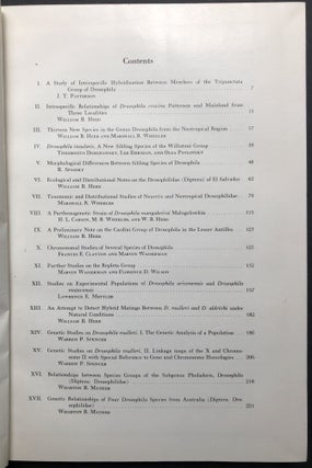 Studies in the Genetics of Drosophila, IX: Articles on Genetics, Taxonomy, Cytology, and Radiation - signed by Wheeler