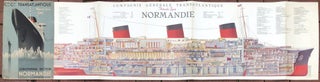 Longitudinal Section S/S Normandie, together with large 1935 instructional poster for building a scale model of the Normandie