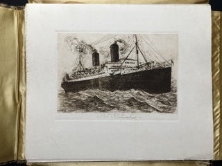 Folio of 13 etchings of Cuba, Caribbean, Central America, North German Lloyd Bremen. S. S. Columbus. West Indies. Raymond & Whitcomb Co. Cruise. January 30th to February 23d 1926.