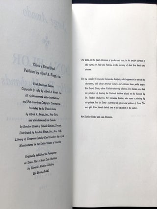 Dona Flor and Her Two Husbands -- inscribed to Robert Lima & his wife