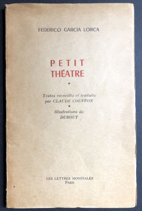 Item #H24864 Petit Theatre, Textes recueillis et traduits par Claude Couffon, INSCRIBED BY HIM TO...