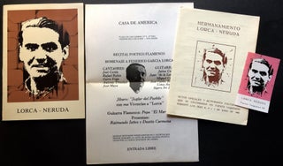 Item #H24876 Lorca - Neruda, Fuente Vaqueros, junio 80. Federico Lorca, Pablo Neruda