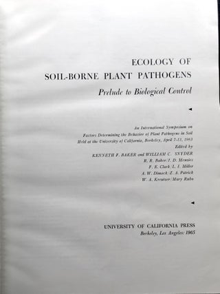 Ecology of Soil-Borne Plant Pathogens