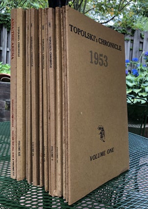Item #H24964 Topolski's Chronicle, Vols. 1-15, 1953-1978, with signed prints, one original...