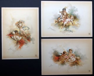 Amours et Enfants -- 1892 portfolio of 16 chromolithographs of infants & putti