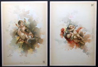 Amours et Enfants -- 1892 portfolio of 16 chromolithographs of infants & putti