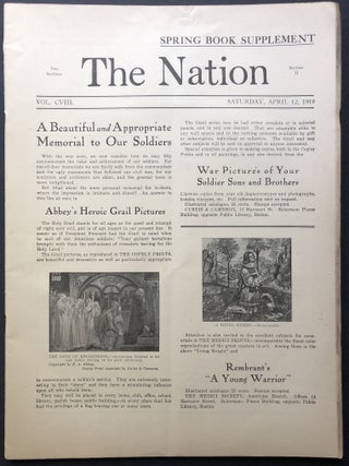 The Nation, complete year 1919, Vol. CVIII no. 2792 - Vol. CIX no. 2843, Jan. 4 - Dec . 27, 1919