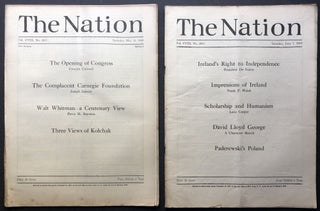 The Nation, complete year 1919, Vol. CVIII no. 2792 - Vol. CIX no. 2843, Jan. 4 - Dec . 27, 1919