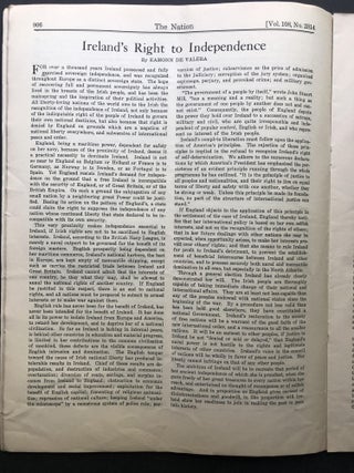 The Nation, complete year 1919, Vol. CVIII no. 2792 - Vol. CIX no. 2843, Jan. 4 - Dec . 27, 1919