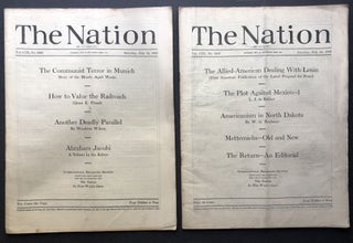 The Nation, complete year 1919, Vol. CVIII no. 2792 - Vol. CIX no. 2843, Jan. 4 - Dec . 27, 1919