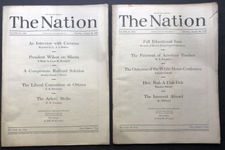The Nation, complete year 1919, Vol. CVIII no. 2792 - Vol. CIX no. 2843, Jan. 4 - Dec . 27, 1919