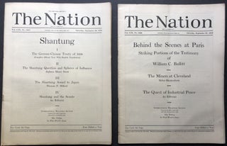 The Nation, complete year 1919, Vol. CVIII no. 2792 - Vol. CIX no. 2843, Jan. 4 - Dec . 27, 1919