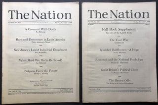 The Nation, complete year 1919, Vol. CVIII no. 2792 - Vol. CIX no. 2843, Jan. 4 - Dec . 27, 1919