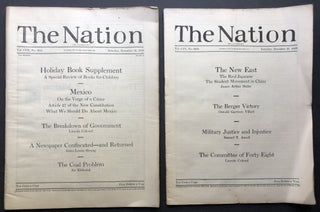 The Nation, complete year 1919, Vol. CVIII no. 2792 - Vol. CIX no. 2843, Jan. 4 - Dec . 27, 1919