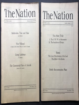 The Nation, complete year 1919, Vol. CVIII no. 2792 - Vol. CIX no. 2843, Jan. 4 - Dec . 27, 1919