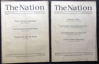 The Nation, complete year 1919, Vol. CVIII no. 2792 - Vol. CIX no. 2843, Jan. 4 - Dec . 27, 1919