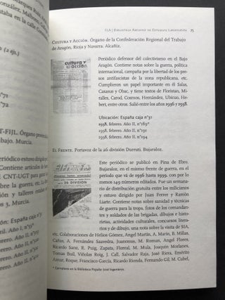 Catalogo de Publicaciones, Folletos y Documentos Anarquistas Espanoles, 1890-1939