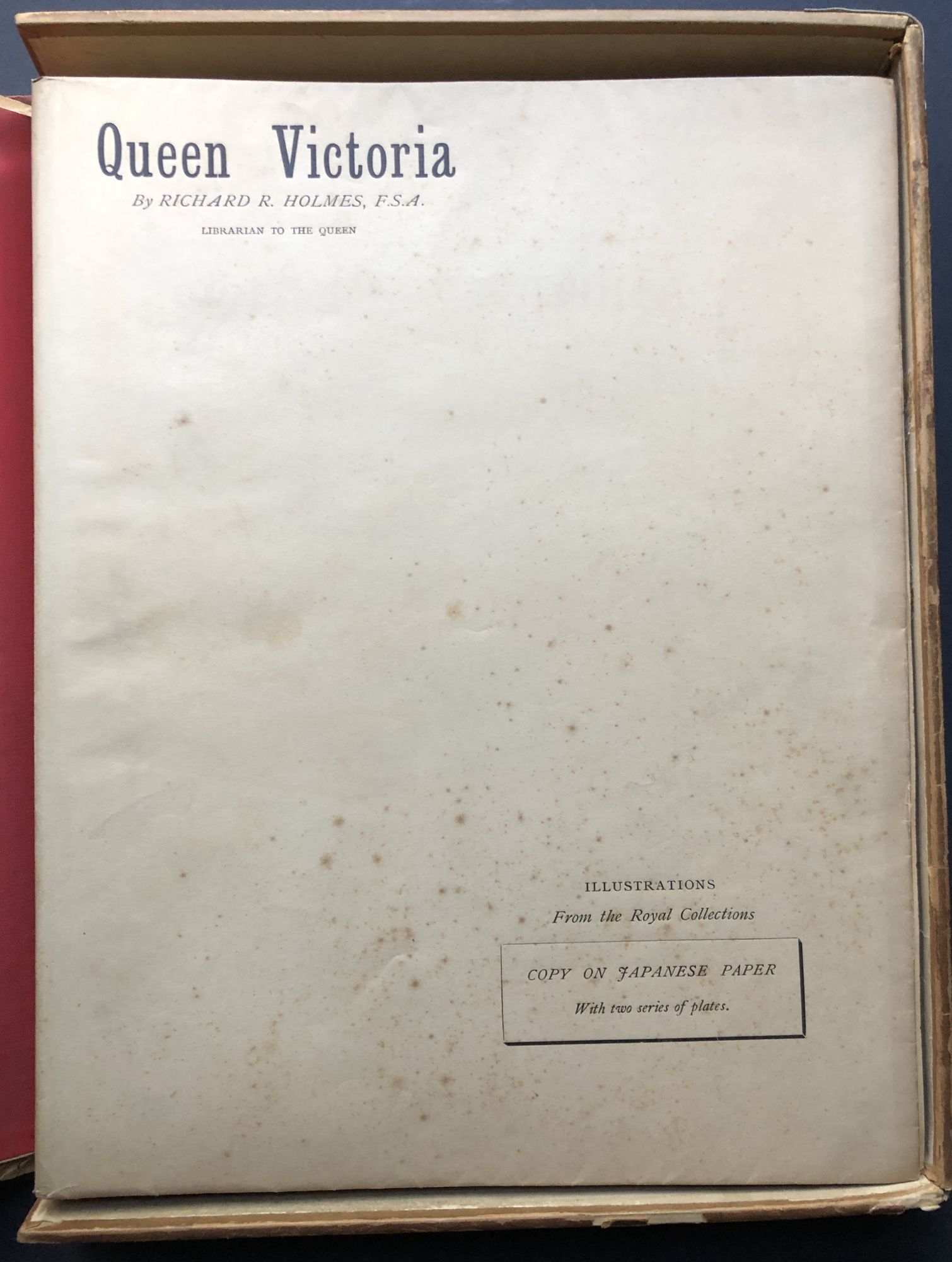 Queen Victoria | Richard R. Holmes | First Printing