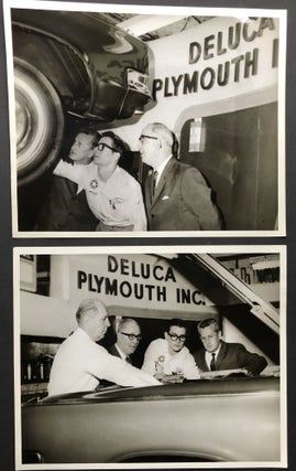 Item #H25268 8 8x10 photos from 1965 of mechanics and management at Deluca Plymouth, Warrensville...