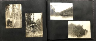 Small ca. 1910 photo album of a hunting trip, possibly Montana: fishing, black bears, elk, etc.
