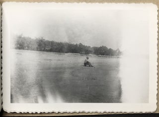 1955 small photo album: 6 women visiting Jack Adams Reptile Park & other amusements, Long Beach Mississippi