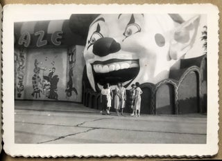 1955 small photo album: 6 women visiting Jack Adams Reptile Park & other amusements, Long Beach Mississippi