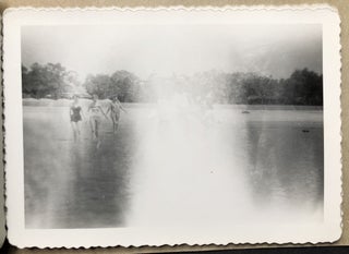1955 small photo album: 6 women visiting Jack Adams Reptile Park & other amusements, Long Beach Mississippi