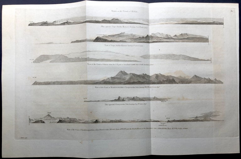 Item #H25301 Views on the Coast of Asia...[views of the coast of Kamtschatka, etc.] from Cook's Voyage to the Pacific, 1784. James Cook, J. Webber.